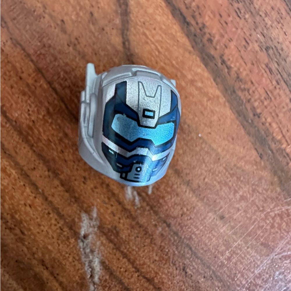 LEGO - Minifig, Helmet w/ Ear Antennas & Metallic Light Blue Visor